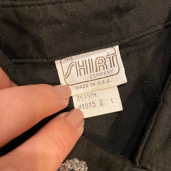 Vintage the shirt company woman’s shirt blouse, Black, size L - Picture 12 of 14